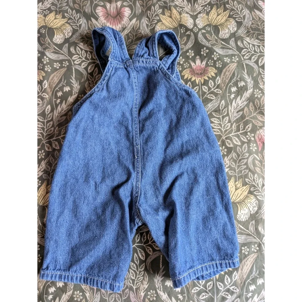 Vintage 101 Dalmatians Denim Overalls 0-3 Months Lucky Bibs Disney Best In Show